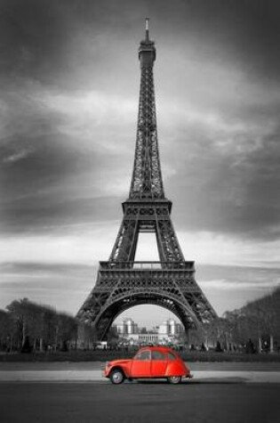 Cover of Red French Car in Front of Eiffel Tower in Paris France Journal