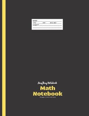 Book cover for Math Notebook - 7x10 1inch box - Big Square Notebook - AmyTmy Notebook - 50 pages - 7.44 x 9.69 inch - Matte Cover