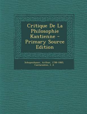 Book cover for Critique De La Philosophie Kantienne