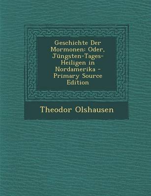 Book cover for Geschichte Der Mormonen