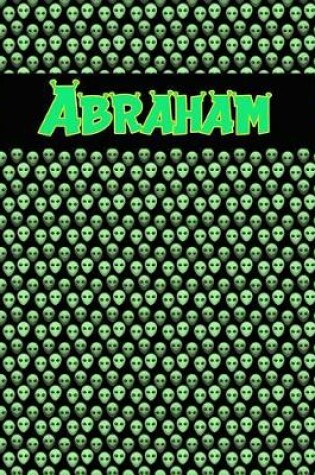 Cover of 120 Page Handwriting Practice Book with Green Alien Cover Abraham