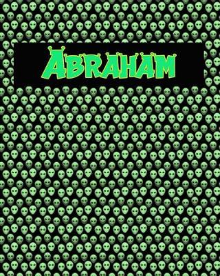 Book cover for 120 Page Handwriting Practice Book with Green Alien Cover Abraham