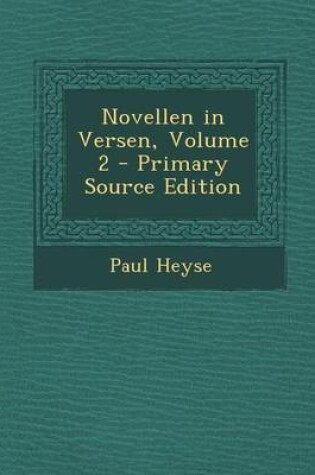Cover of Novellen in Versen, Volume 2