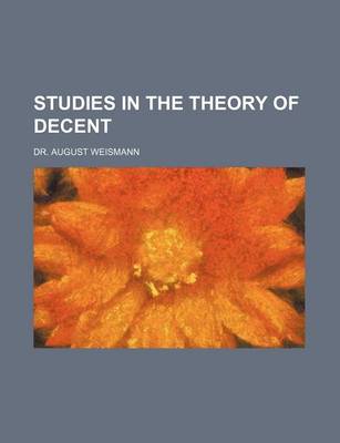 Book cover for Studies in the Theory of Decent