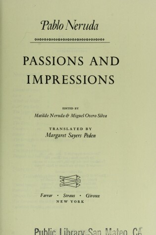 Cover of Passions and Impressions