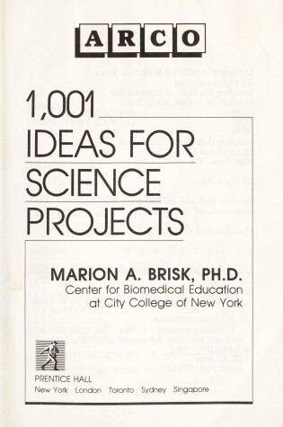Cover of 1001 Ideas for Science Projects