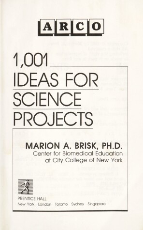 Book cover for 1001 Ideas for Science Projects