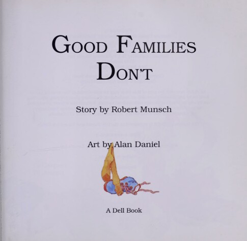 Book cover for Good Families Don't...