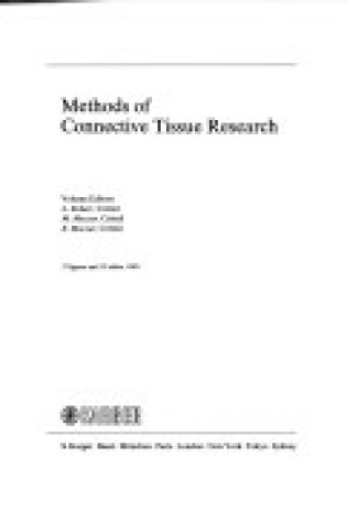 Cover of Methods of Connective Tissue Research