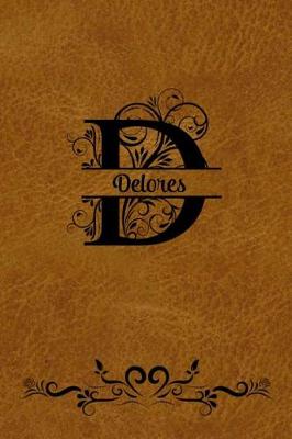 Book cover for Split Letter Personalized Name Journal - Delores