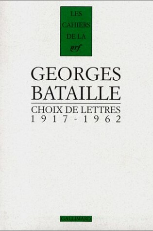 Cover of Choix De Lettres