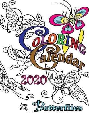 Book cover for Coloring Calendar 2020 Butterflies