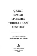 Book cover for Great Jewish Speeches Throughout History