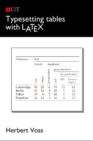 Cover of Typesetting Tables with LaTeX