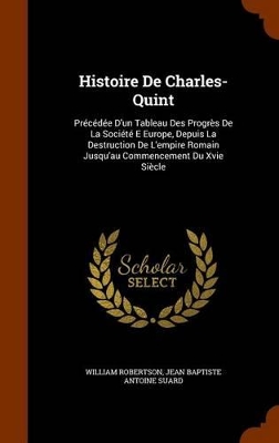 Book cover for Histoire de Charles-Quint