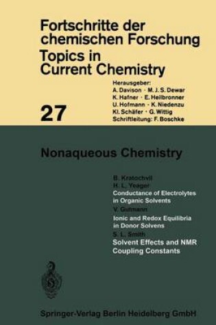Cover of Nonaqueous Chemistry