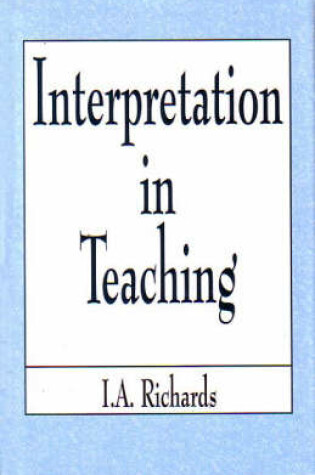 Cover of Interpretation in Teaching