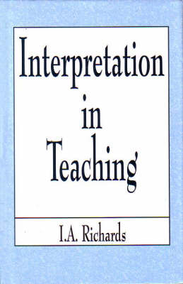 Book cover for Interpretation in Teaching