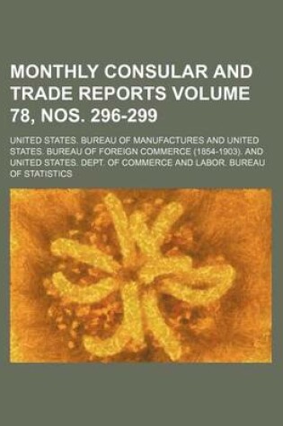 Cover of Monthly Consular and Trade Reports Volume 78, Nos. 296-299