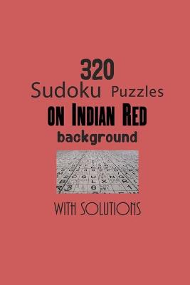 Book cover for 320 Sudoku Puzzles on Indian Red background with solutions