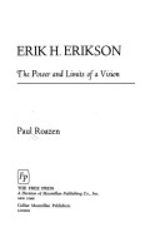 Cover of Erik H.Erikson