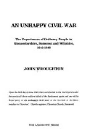 Cover of An Unhappy Civil War
