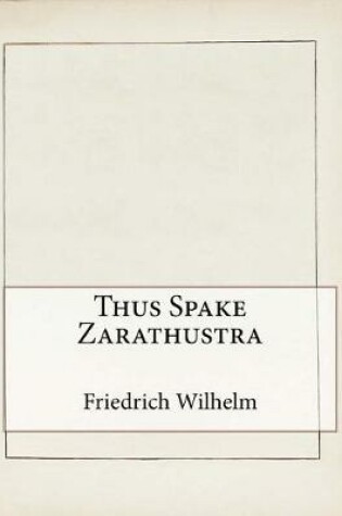 Cover of Thus Spake Zarathustra