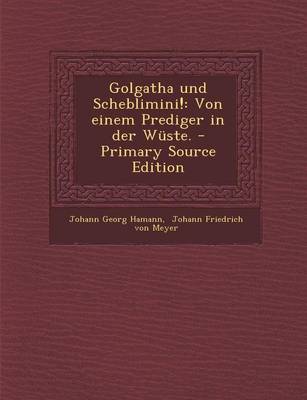 Book cover for Golgatha Und Scheblimini!