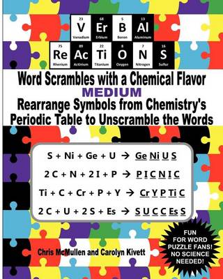 Book cover for VErBAl ReAcTiONS - Word Scrambles with a Chemical Flavor (Medium)