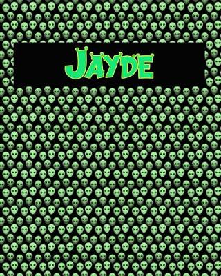 Book cover for 120 Page Handwriting Practice Book with Green Alien Cover Jayde