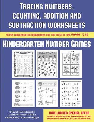 Cover of Kindergarten Number Games (Tracing numbers, counting, addition and subtraction)