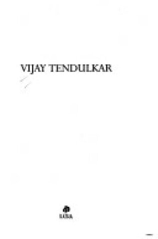 Cover of Vijay Tendulkar