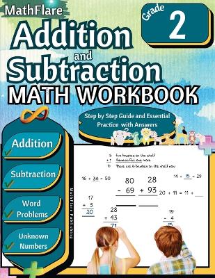 Book cover for Addition and Subtraction Math Workbook 2nd Grade