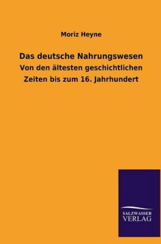 Cover of Das deutsche Nahrungswesen