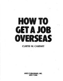 Book cover for How to Get a Job Overseas