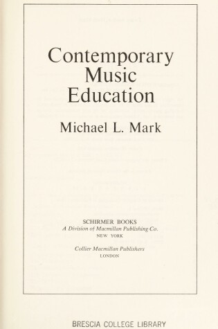Cover of Contemporary Musical Education