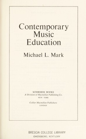 Book cover for Contemporary Musical Education