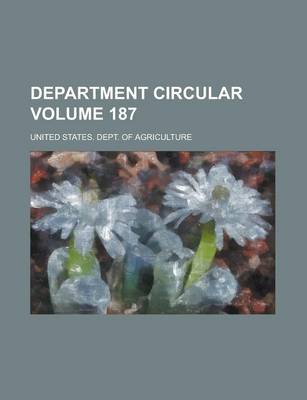 Book cover for Department Circular Volume 187