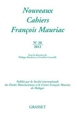 Book cover for Nouveaux Cahiers Francois Mauriac N20