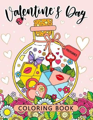 Book cover for Valentines Day Coloring Book