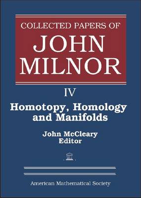 Cover of Collected Papers of John Milnor, Volume IV