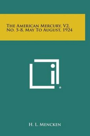 Cover of The American Mercury, V2, No. 5-8, May to August, 1924