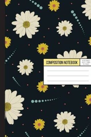 Cover of daisy notebook in Gray background - Wild Ruled Papaer