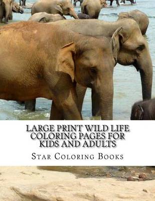 Book cover for Large Print Wild Life Coloring Pages for Kids and Adults