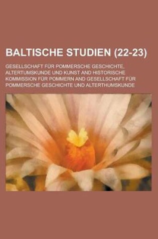Cover of Baltische Studien (22-23)