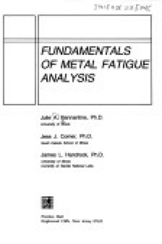 Cover of Fundamentals of Metal Fatigue Analysis