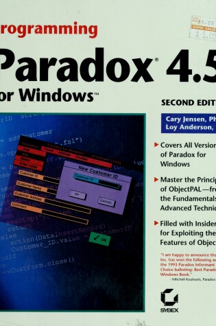 Cover of Programming Paradox 4.5 for Windows