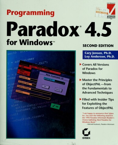 Book cover for Programming Paradox 4.5 for Windows