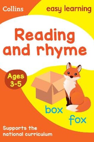 Cover of Reading and Rhyme Ages 3-5
