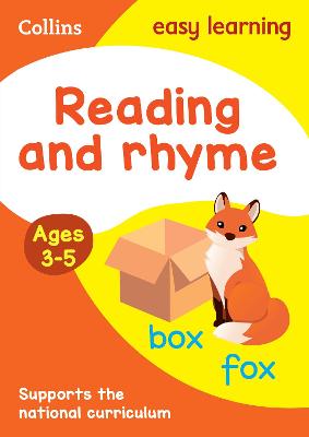 Cover of Reading and Rhyme Ages 3-5